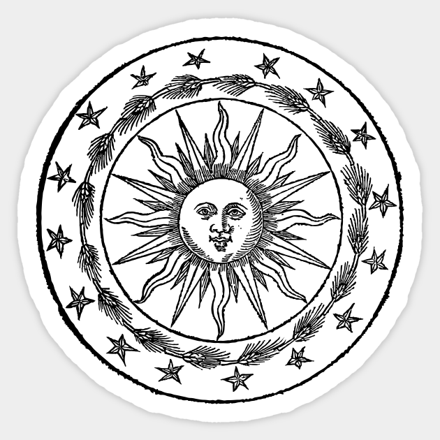 Sun coat of arms. Sun Sticker TeePublic